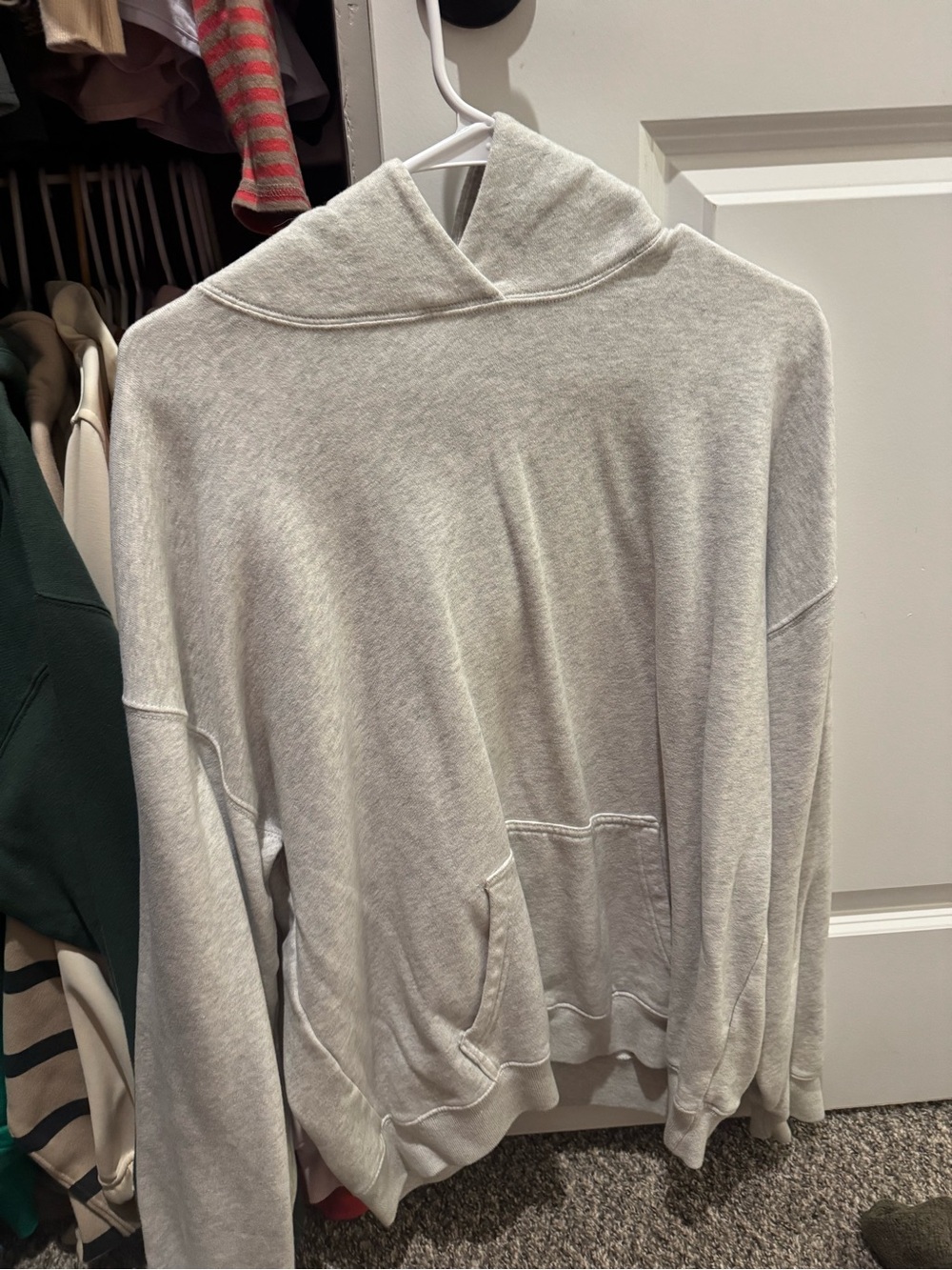 Hollister Light Gray Turtleneck Hoodie Sweater